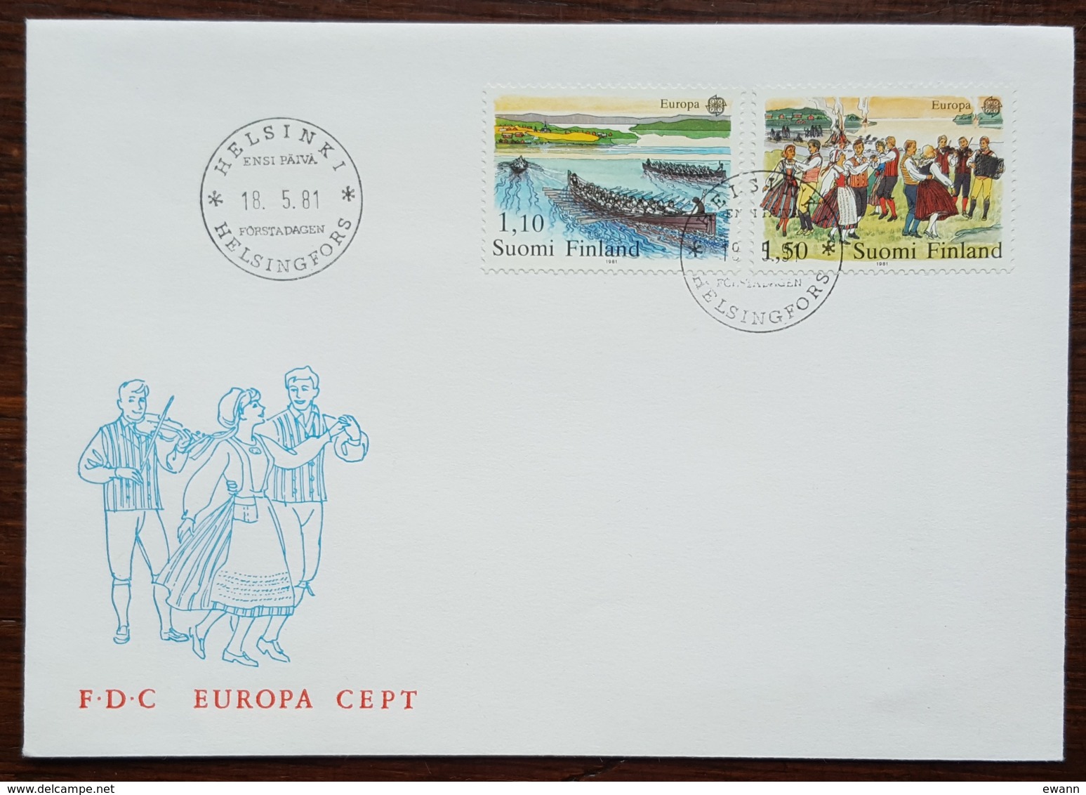 Finlande - FDC 1981 - YT N°845, 846 - EUROPA / Le Folklore - FDC