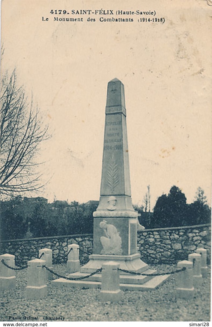 SAINT FELIX - N° 4179 - LE MONUMENT DES COMBATTANTS (1914-1918) - Autres & Non Classés