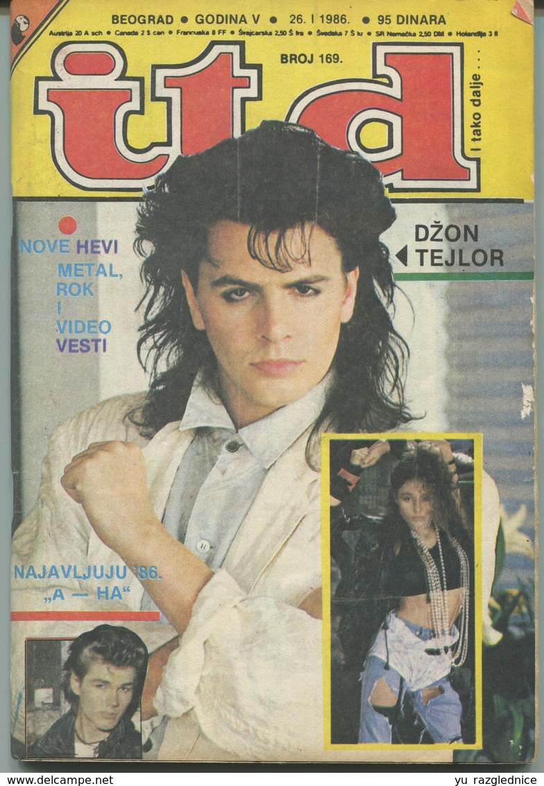 John Taylor From Duran Duran - ITD Yugoslavian January 1986 EXTREMLY RARE - Magazines