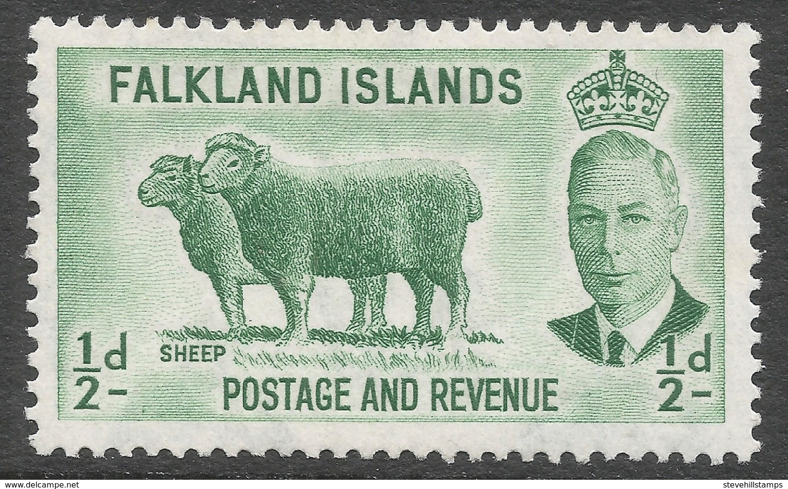 Falkland Islands. 1952 KGVI. ½d MH. SG 172 - Falkland Islands