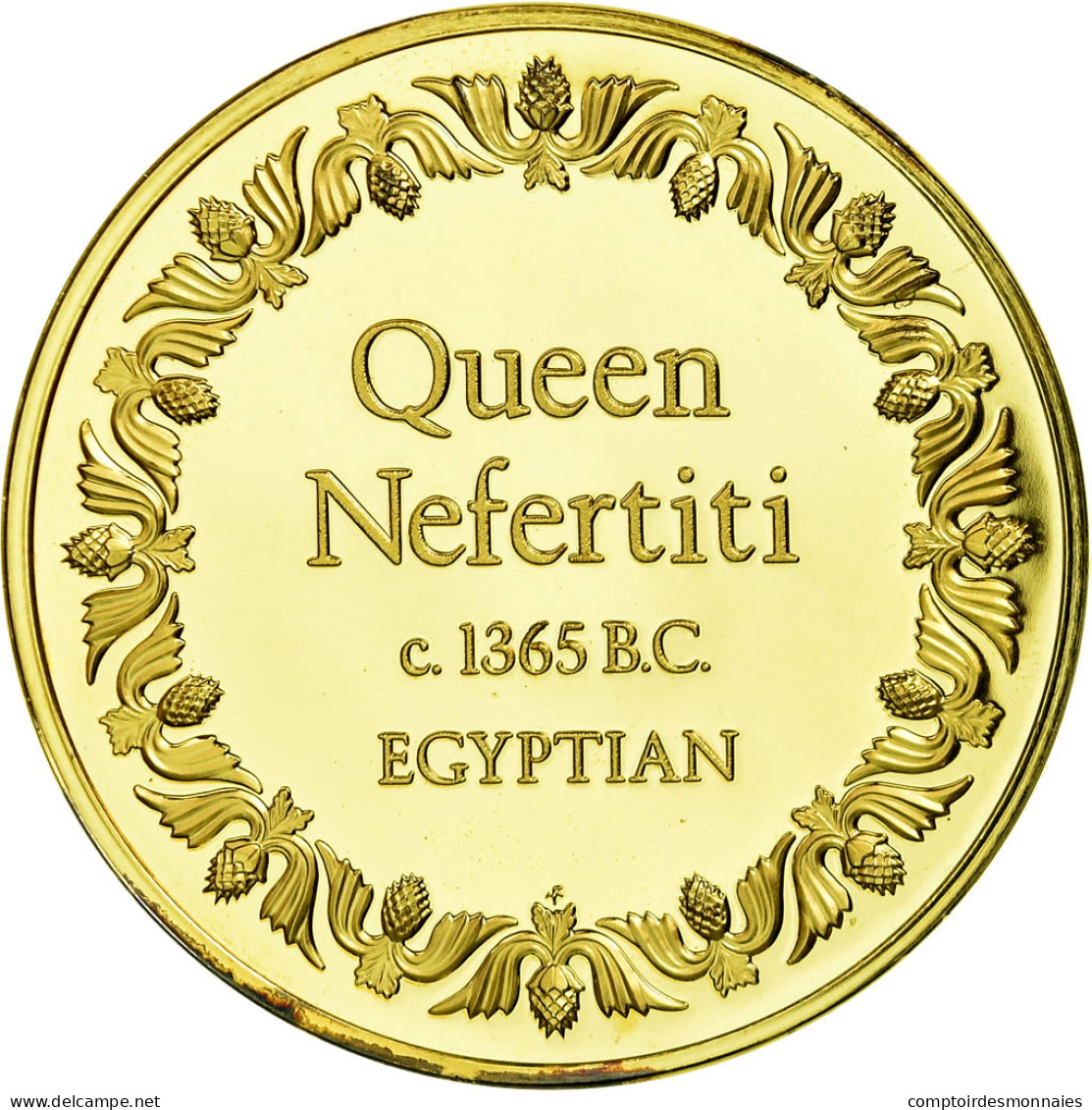 Égypte, Médaille, Queen Nefertiti, SPL+, Vermeil - Autres & Non Classés