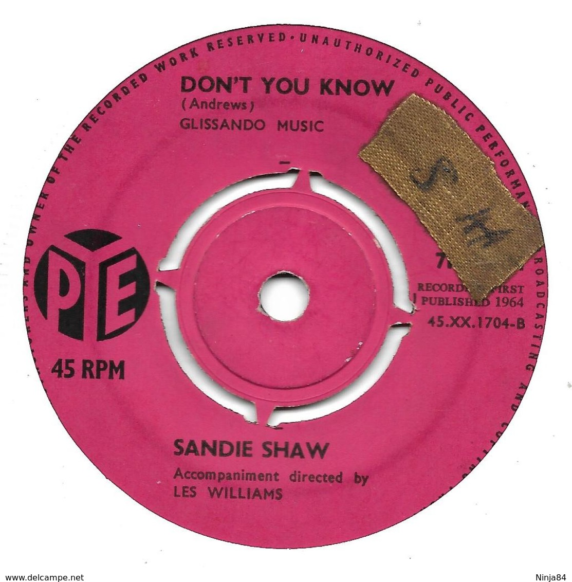 SP 45 RPM (7")   Sandie Shaw  "  (There's) Always Something There To Remind Me  "  Angleterre - Autres - Musique Anglaise