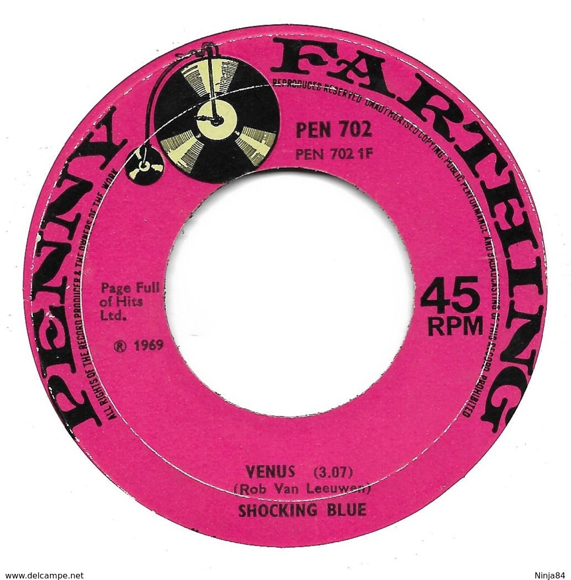 SP 45 RPM (7")   Shocking Blue  "  Venus  "  Angleterre - Rock