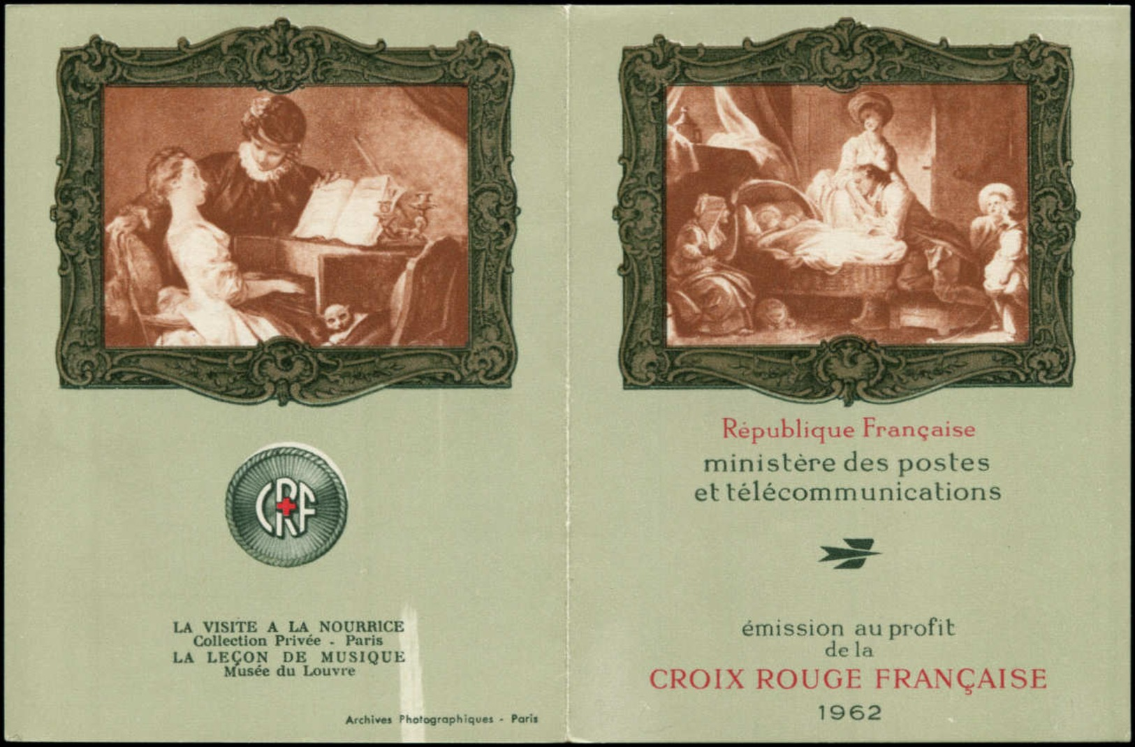 FRANCE Carnets Croix Rouge ** - 2011a, 2° Tirage, Couleurs Changées, Année 1962 - Cote: 925 - Croix Rouge