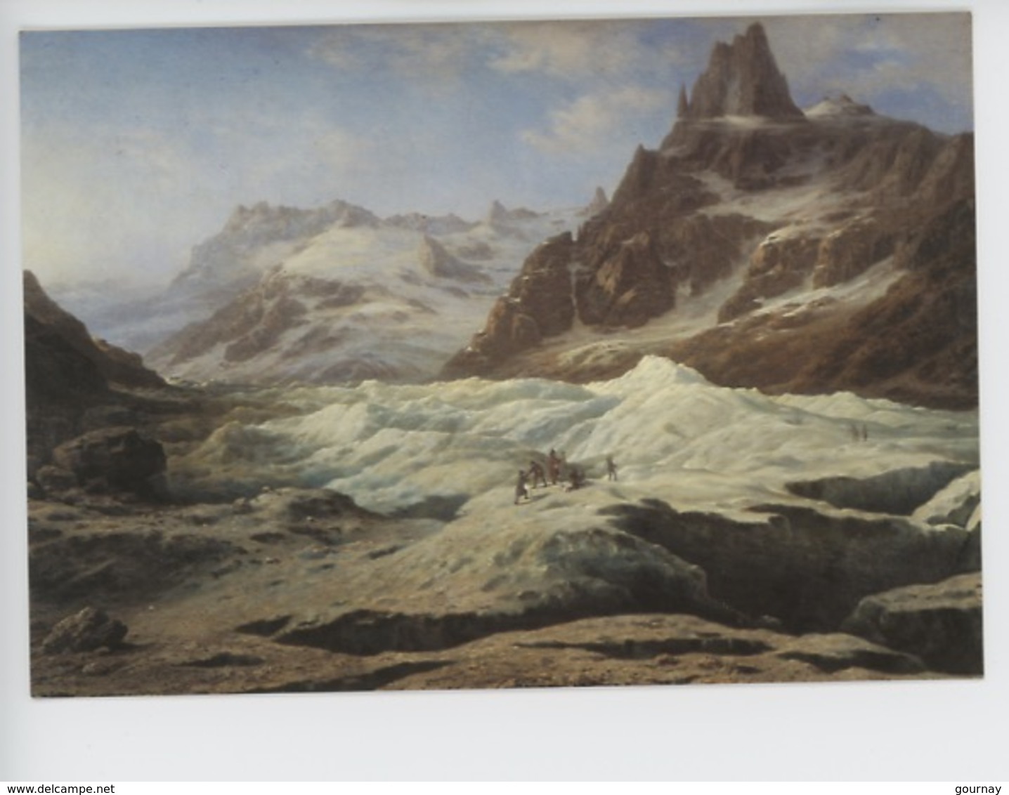 Claude Sébastien Hugard De La Tour 1816/1885 - La Mer De Glace Site Peint En 1862 (cp Vierge) - Peintures & Tableaux