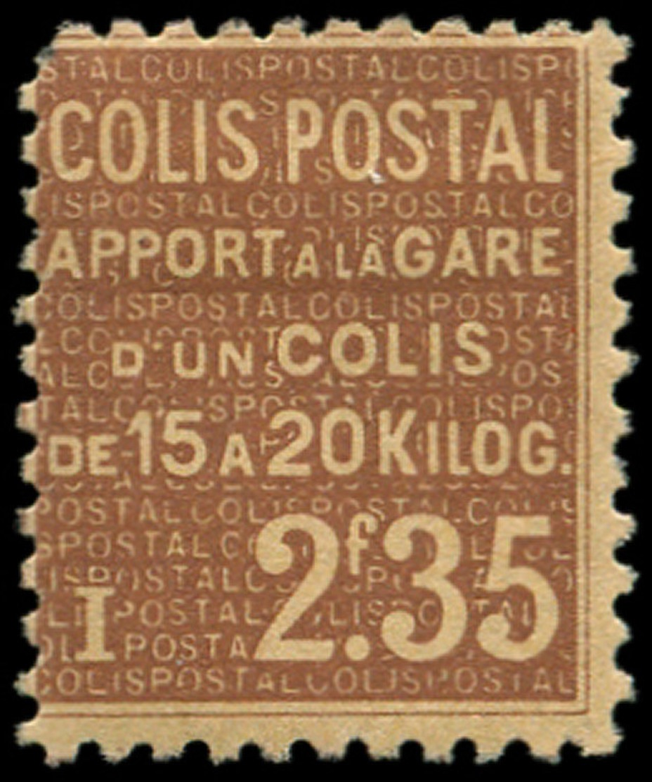 FRANCE Colis Postaux * - 97, Signé Scheller: 2f35 Brun Clair Sur Jaune, (une Dent Manquante) - Cote: 2000 - Mint/Hinged