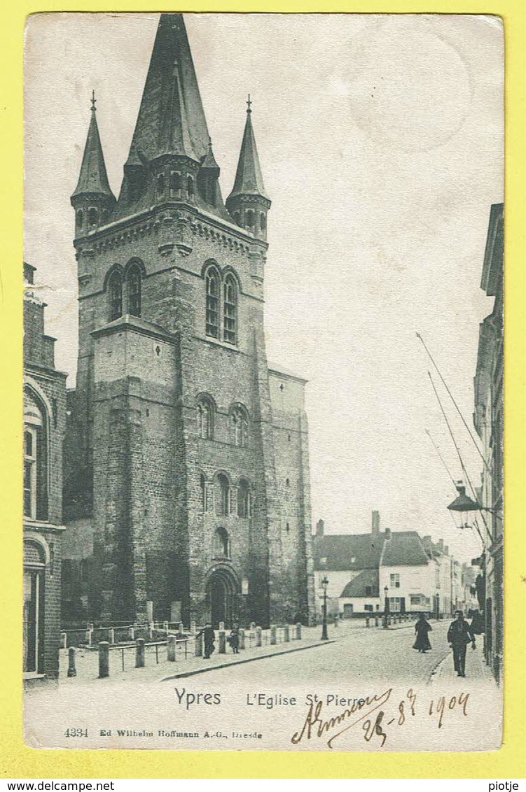 * Ieper - Ypres - Yper * (Ed Wilhelm Hoffmann Dresde 4334) église Saint Pierre, Rue De Lille, Sint Pieters Kerk, TOP - Ieper