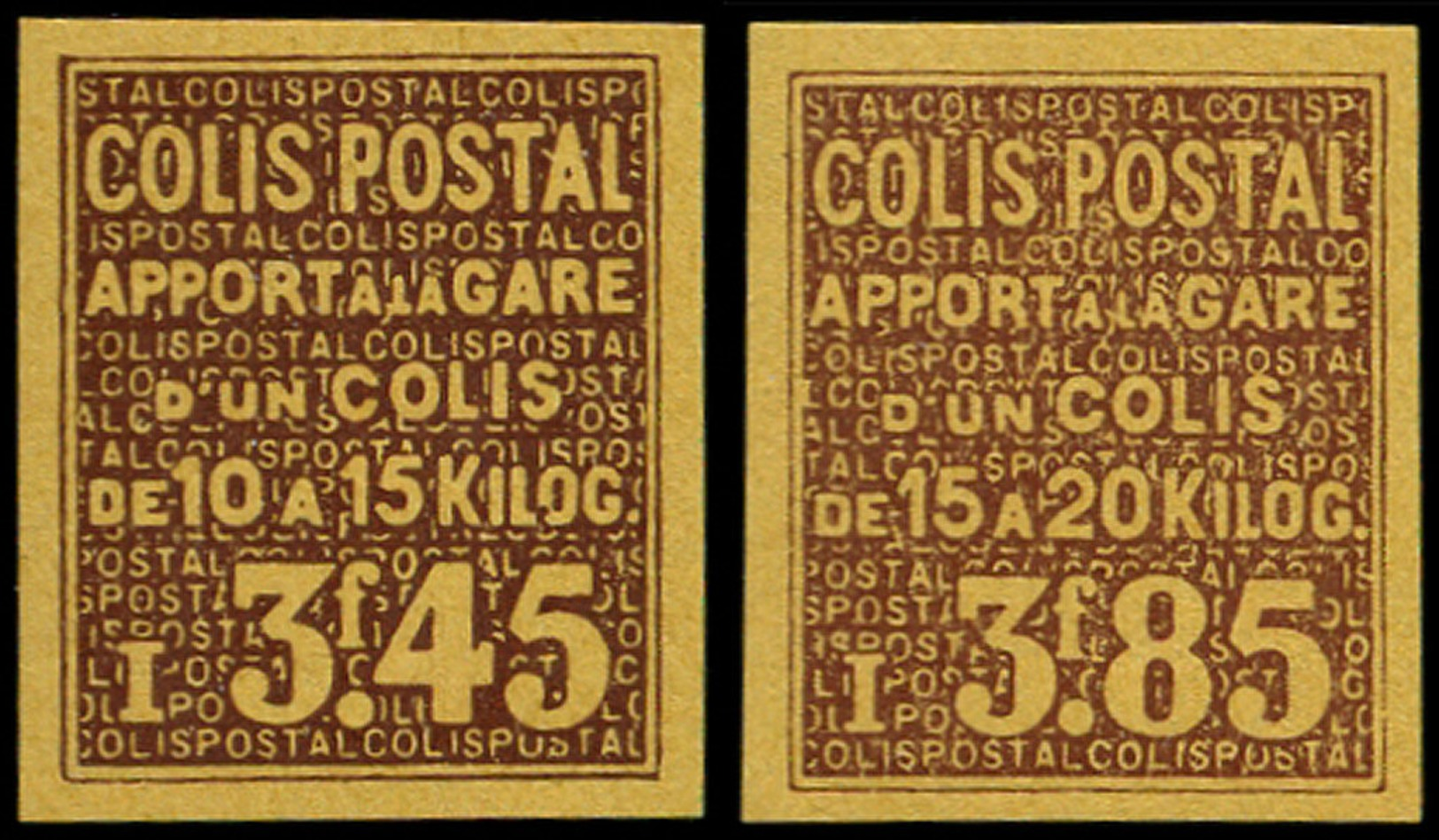 FRANCE Colis Postaux ** - Spink 149A/B, Non Dentelés - Cote: 550 - Neufs