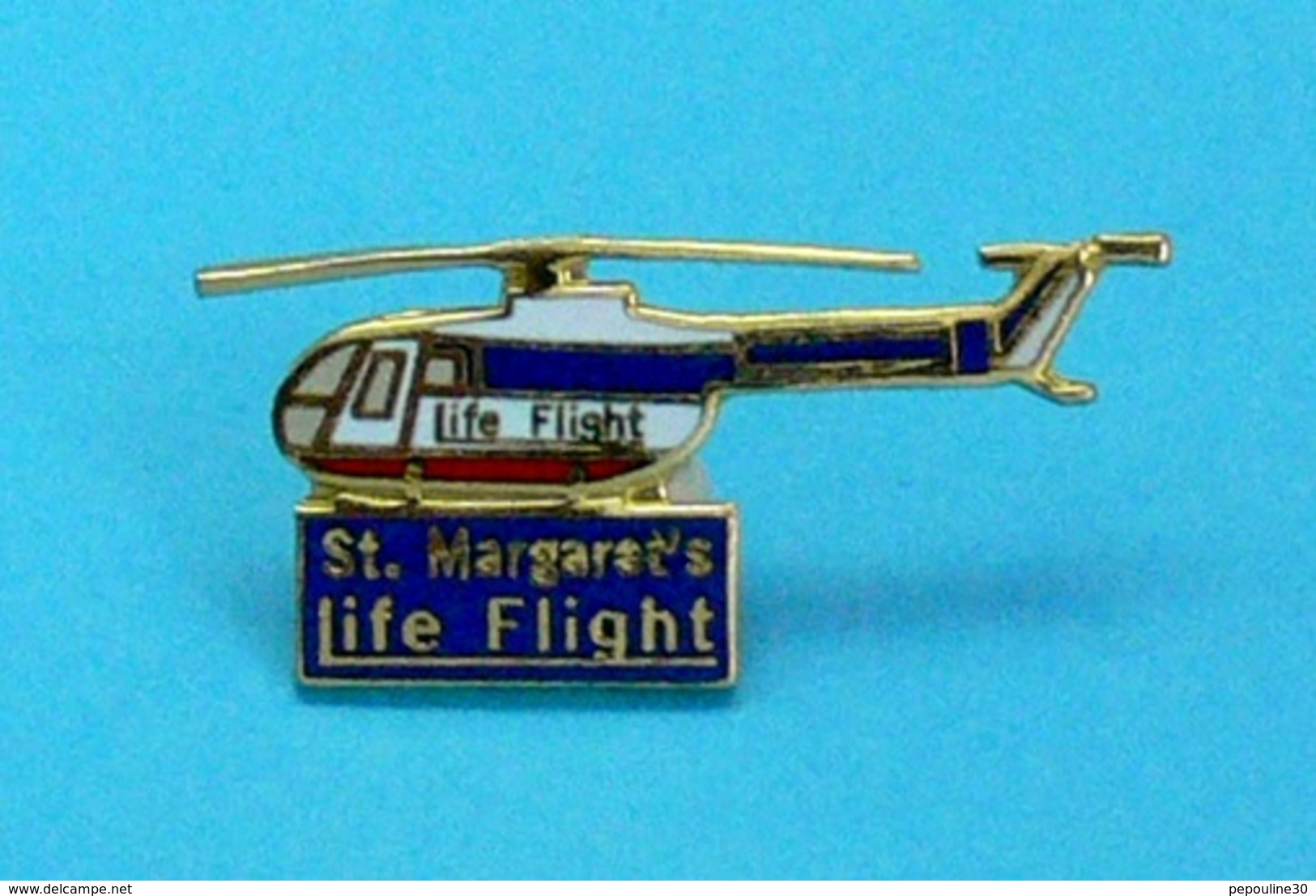 1 PIN'S //   ** St MARGARET's / LIFE FLIGHT / HÉLICOPTÈRE MBB BO-105C ** . (20/20) - Vliegtuigen