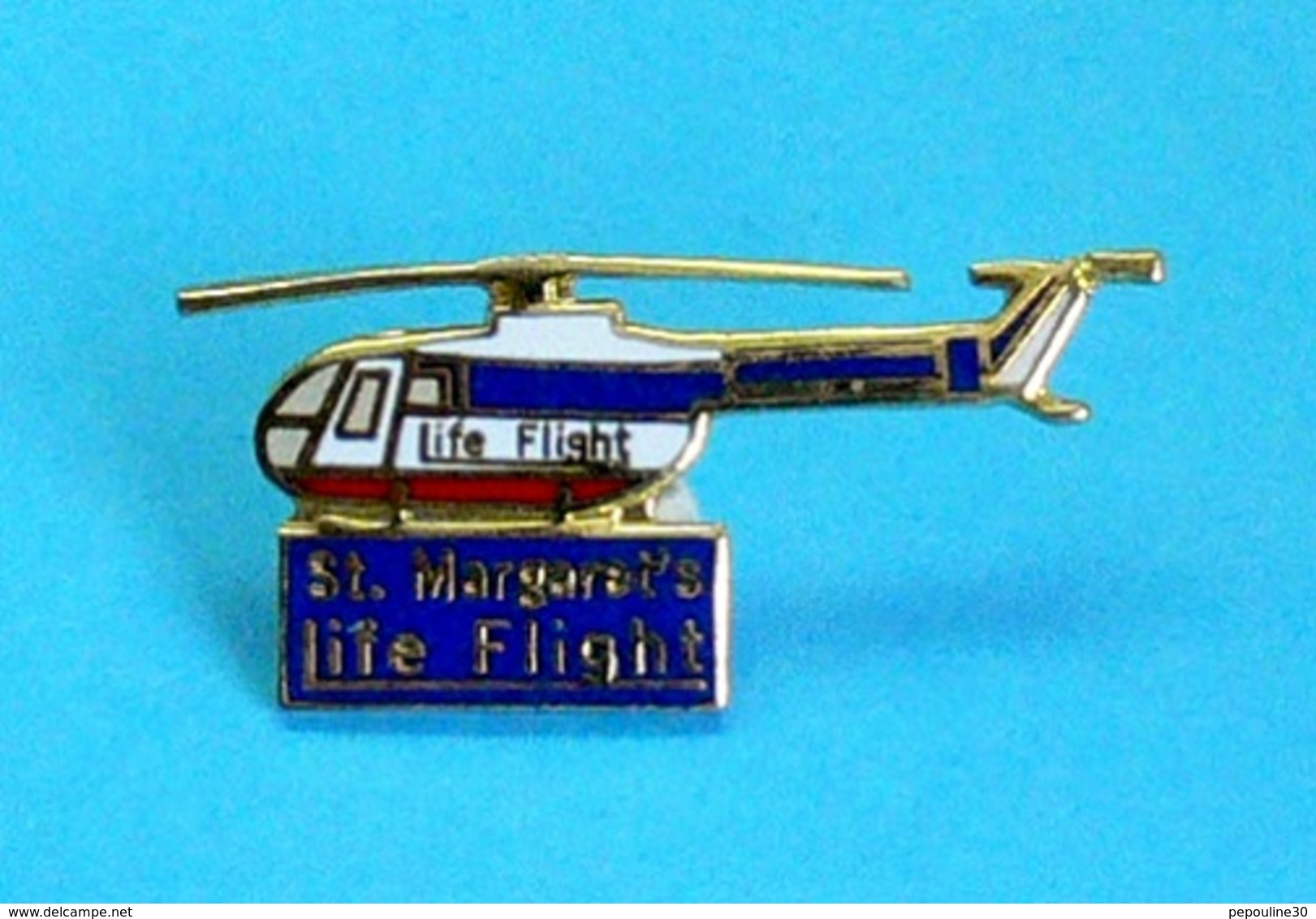 1 PIN'S //   ** St MARGARET's / LIFE FLIGHT / HÉLICOPTÈRE MBB BO-105C ** . (20/20) - Vliegtuigen