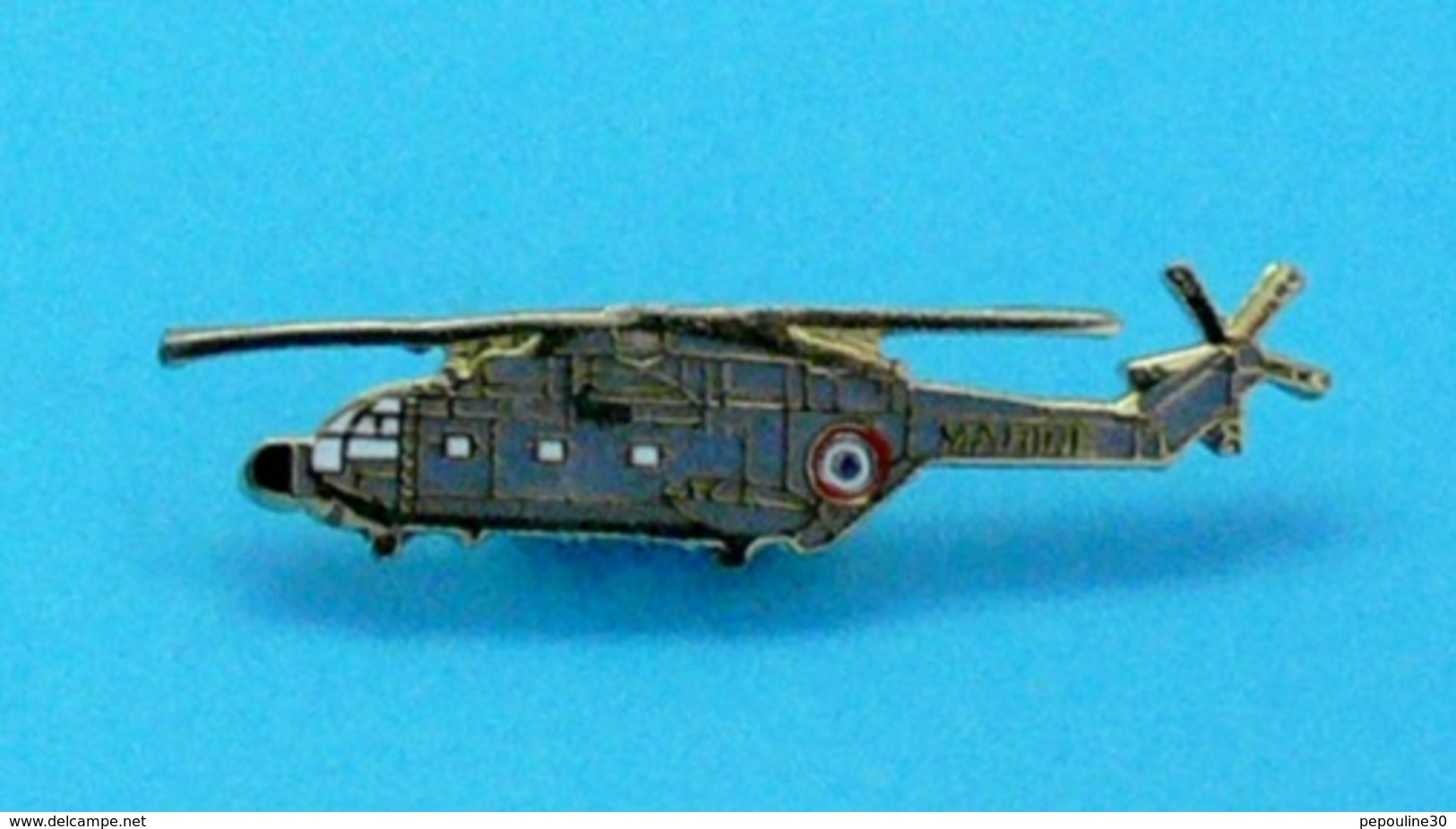 1 PIN'S //   ** HÉLICOPTÈRE SA321G SUPER FRELON / MARINE NATIONALE FRANÇAISE ** . (GF Groupe FIA) - Militaria