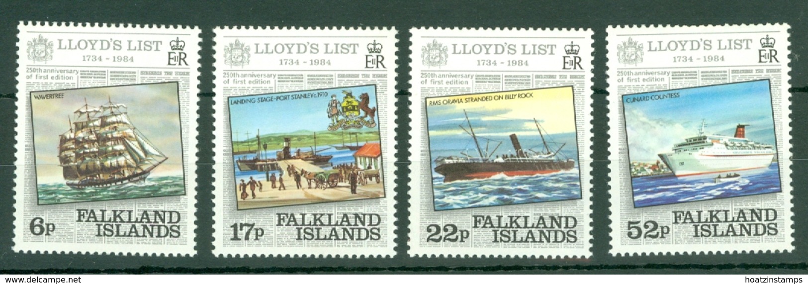 Falkland Is: 1984   250th Anniv Of 'Lloyd's List'   MNH - Falkland Islands