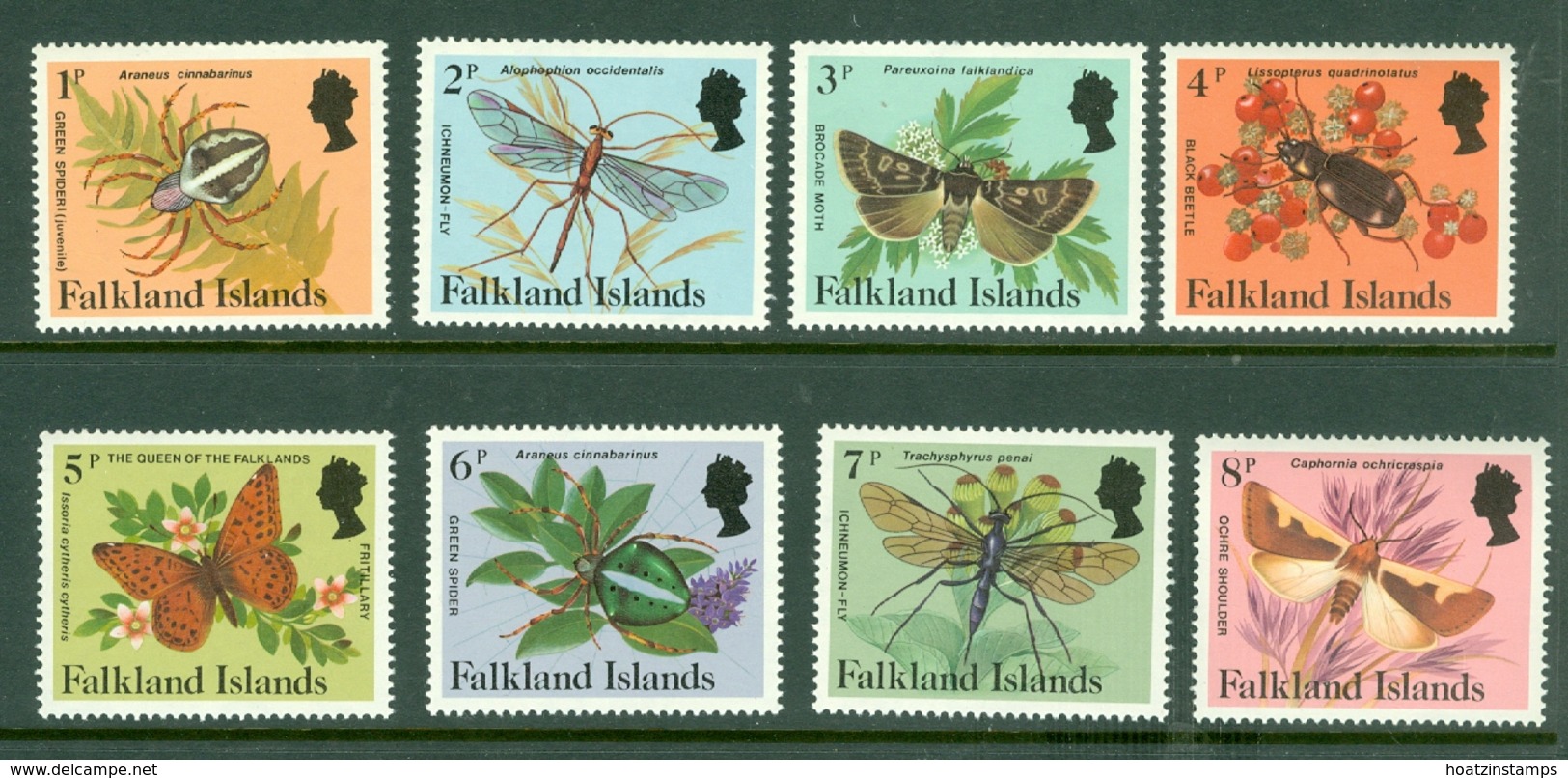 Falkland Is: 1984/86   Insects Set  SG469A-483A    MNH - Falkland Islands