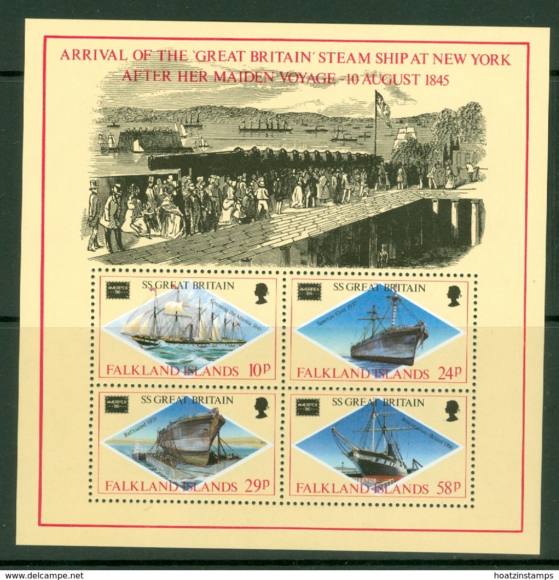 Falkland Is: 1986   Ameripex 86 International Stamp Exhibition   M/S  MNH - Falkland Islands