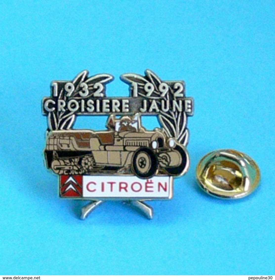 1 PIN'S //   ** LA CROISIÈRE JAUNE / 1932 \ 1992 / CITROËN DE BEYROUTH à PÉKIN ** . (Arthus Bertrand Paris) Double Moule - Rallye