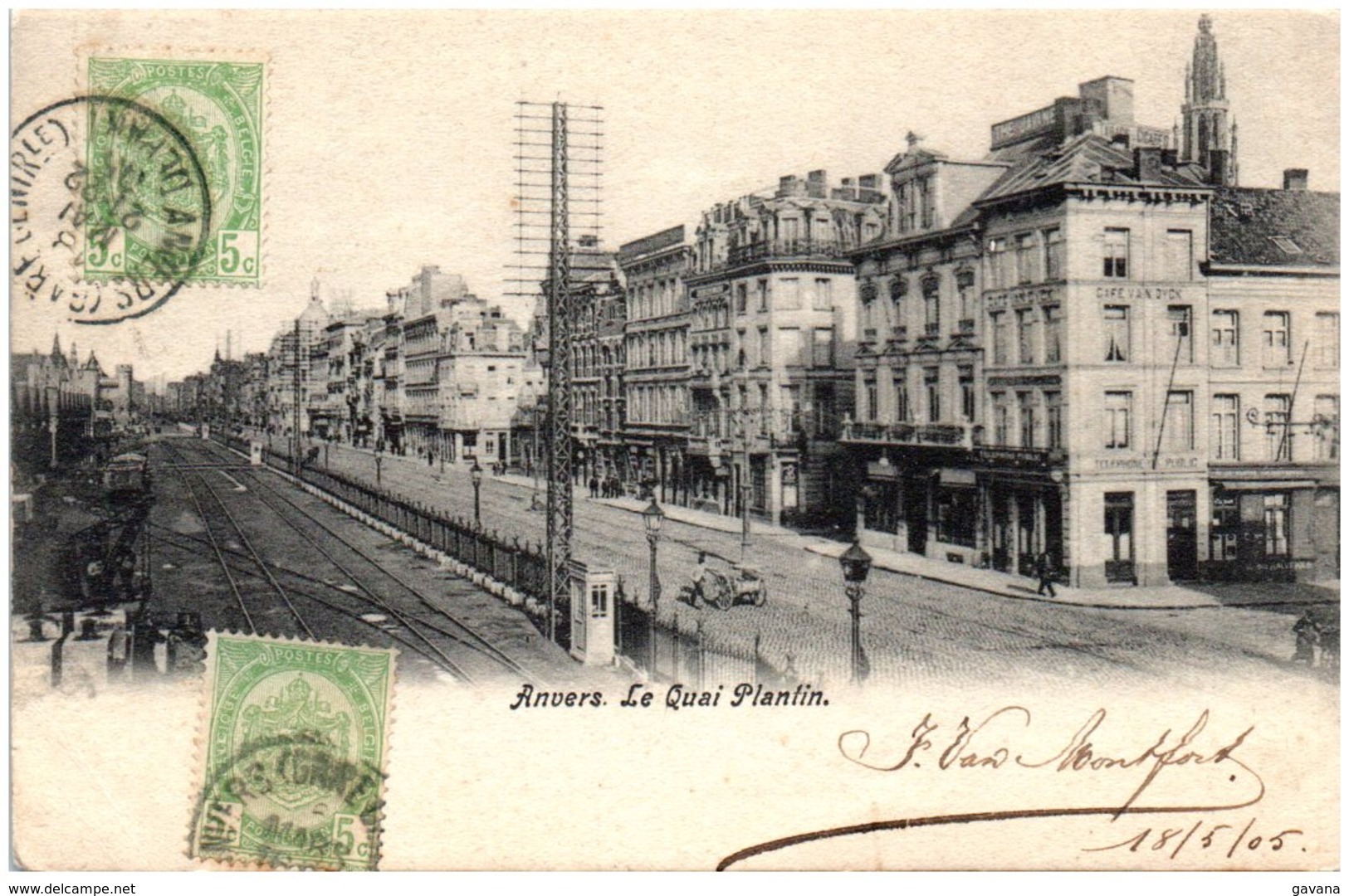 ANVERS - Gare Centrale - Le Quai Plantin - Antwerpen