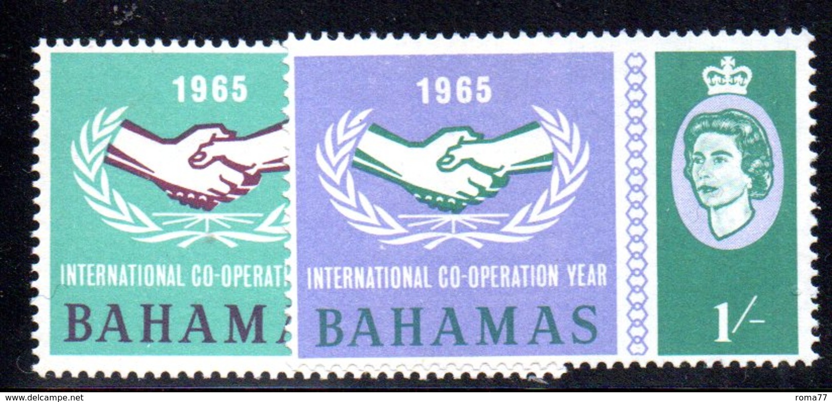 APR437 - BAHAMAS 1965 , Yvert N. 211/212  ***  (2380A).  COOPERAZIONE - 1963-1973 Autonomia Interna