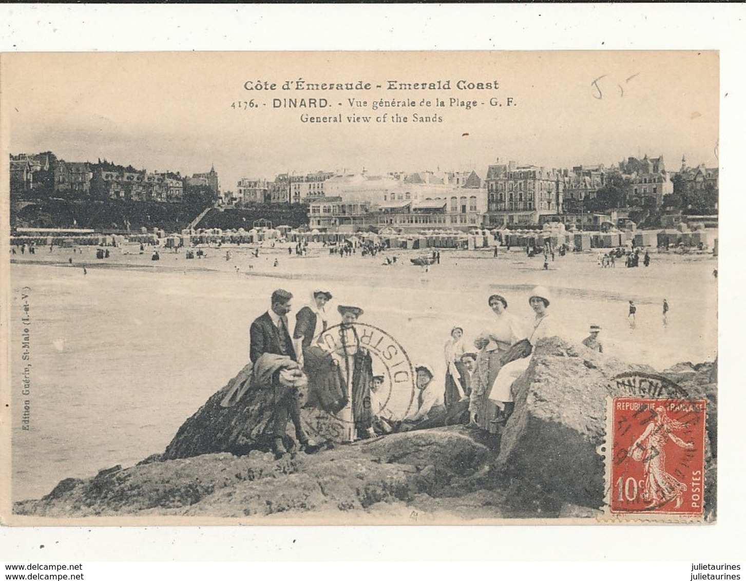 35 DINARD VUE GENERALE DE LA PLAGE  CPA BON ETAT - Dinard