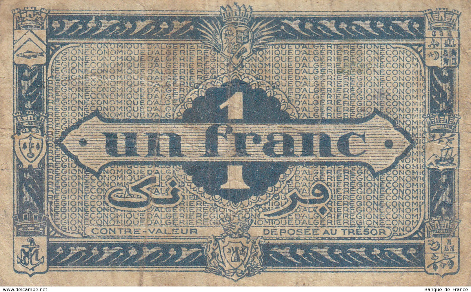 Région économique D' ALGERIE Billet 1 Et 2 F Du 31 Janvier 1944 P.101 Et P.102 - Chambre De Commerce