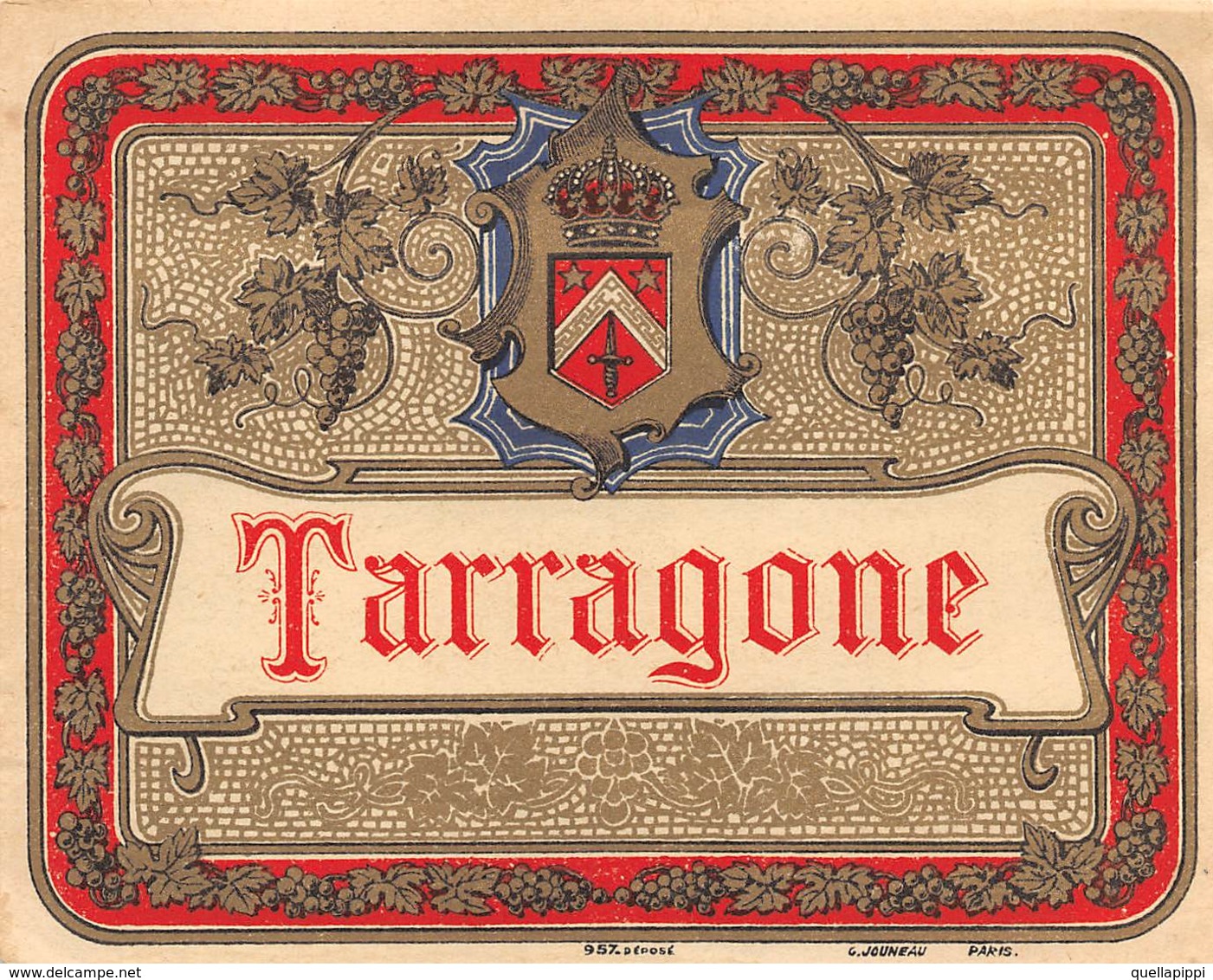 D9254" TARRAGONE ".  ETICHETTA ORIGINALE. - Altri & Non Classificati