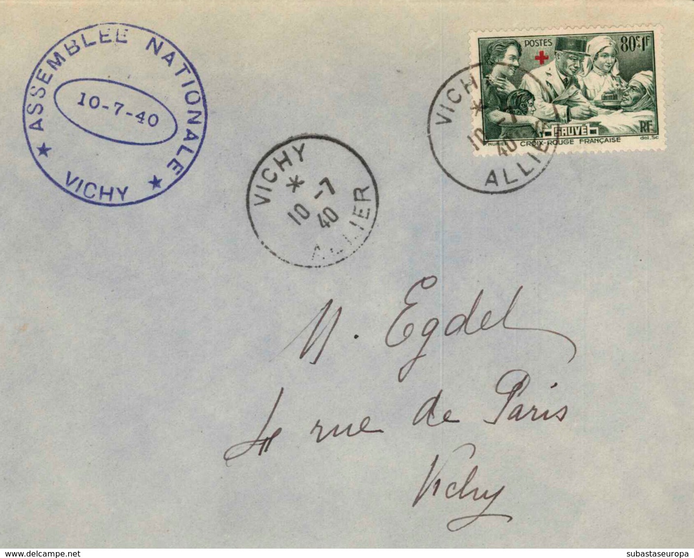 France. Cover To Vichy, 10/7/40. - Cartas & Documentos