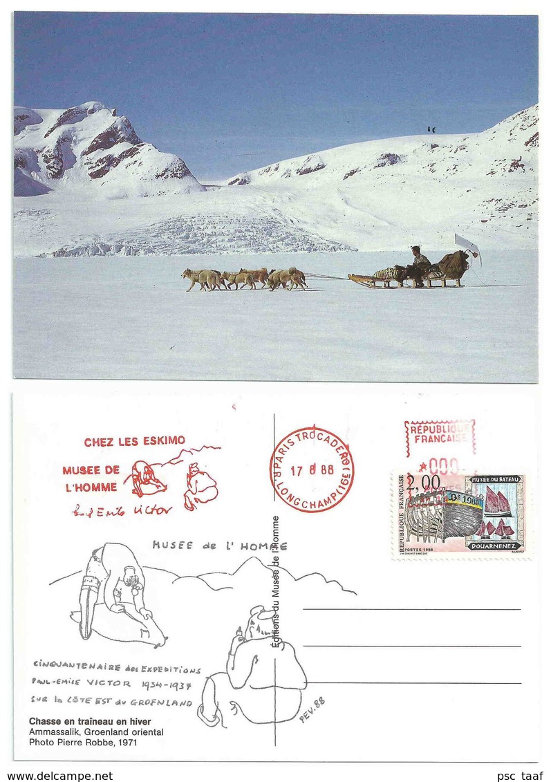 Eskimo D'Amassalik - Groënland - Chasse En Traineau - Expo Au Musée De L'Homme - Paul Emile Victor - Europe