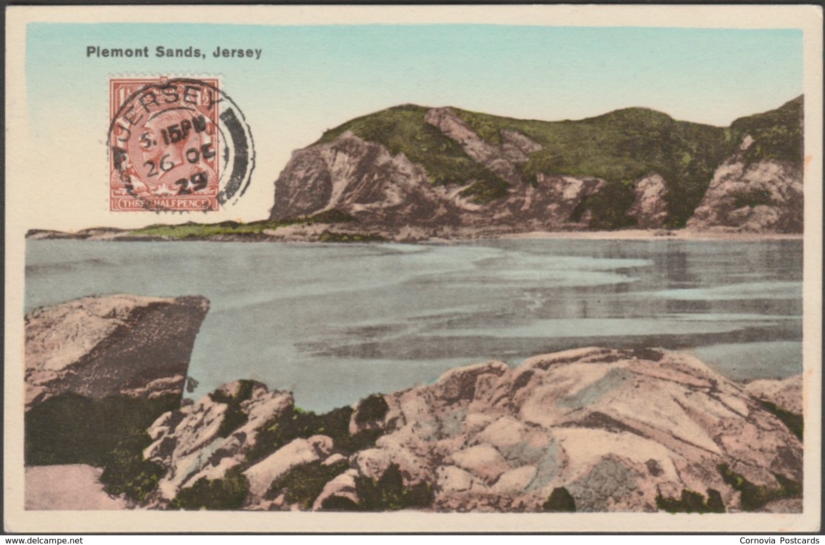 Plemont Sands, Jersey, 1929 - Postcard - Plemont