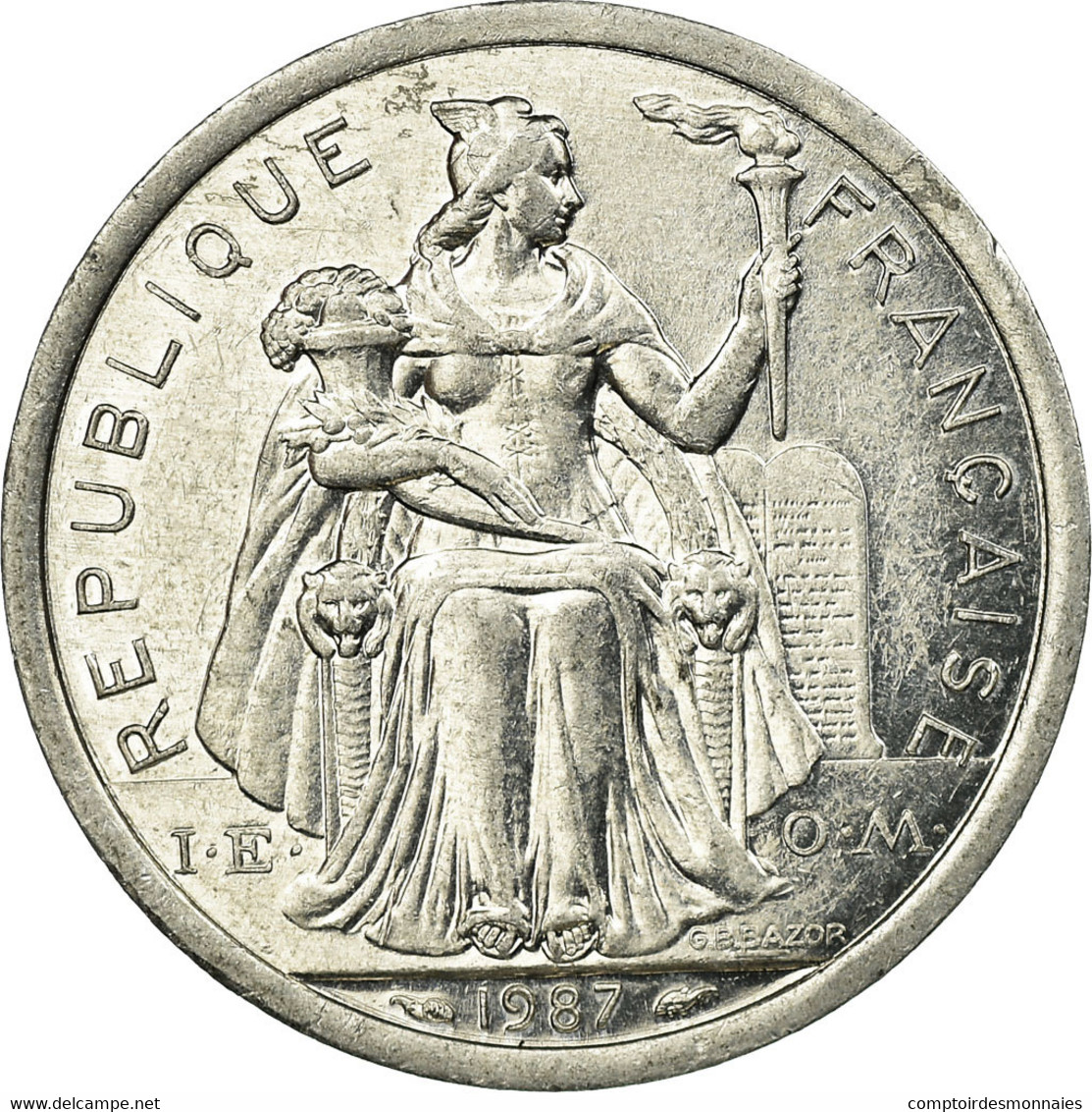 Monnaie, Nouvelle-Calédonie, 2 Francs, 1987, Paris, TTB, Aluminium, KM:14 - Nouvelle-Calédonie