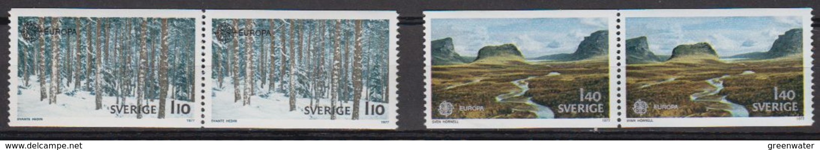 Europa Cept 1977 Sweden 2v(pair)  ** Mnh (42392B) - 1977