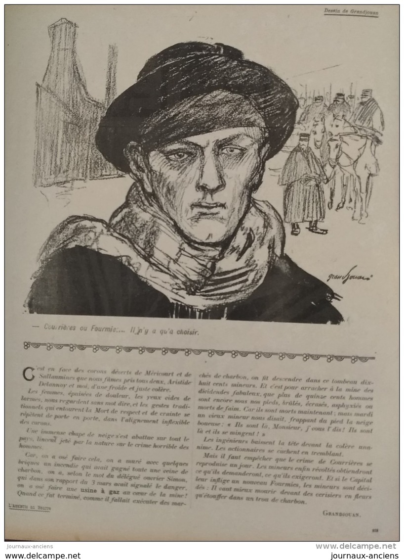 1906 L'ASSIETTE AU BEURRE N° 260 - COURRIÈRES  - SUPPLÉMÉNT LES MASQUES - LE MINISTRE SARRIEN