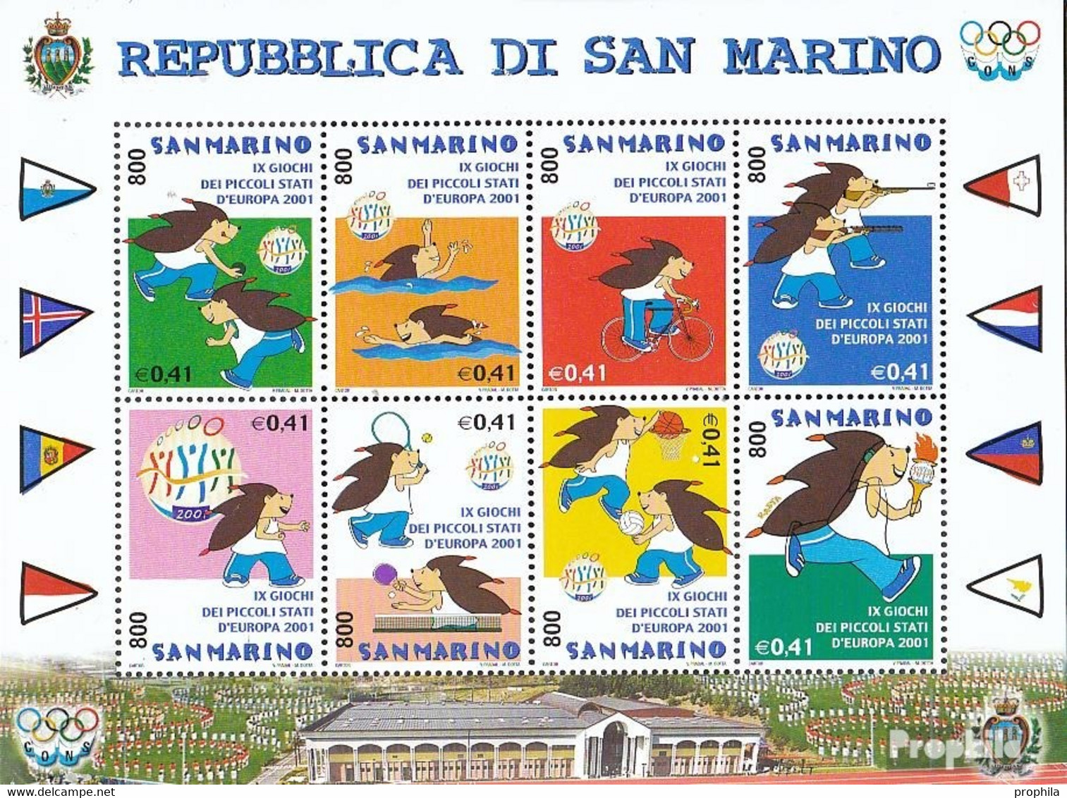 San Marino 1958-1965 Kleinbogen (kompl.Ausg.) Postfrisch 2001 Sportspiele - Ungebraucht