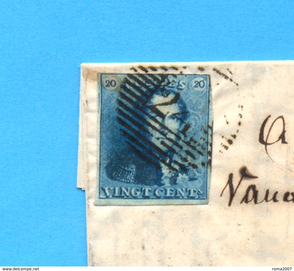 België 1849 :  BRIEF/LETTRE 1849  BRUXELLES -LIERRE.. Zegel Nr 2. Stempel 24.  Ft. : 12,30 X 19,10 Cm. ( 4 Blz. ). - 1830-1849 (Belgique Indépendante)