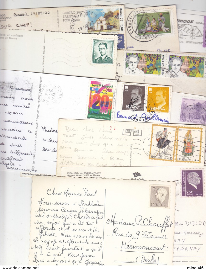 SUPERBE LOT DE 1000 CPSM ET CPM G.F.ETRANGERES.N.B. ET COULEUR.CERTAINES RARES.T.B.ETAT.PETIT PRIX . PORT : 14.00E