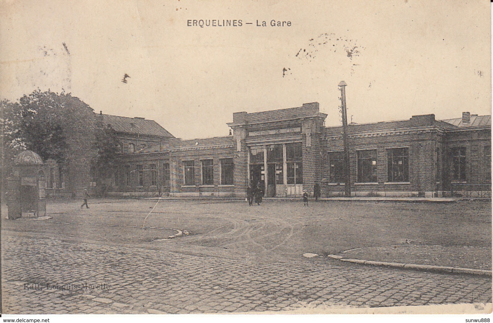 Erquelines - La Gare (animée, Edit Longfils Merelle, 1920) - Erquelinnes