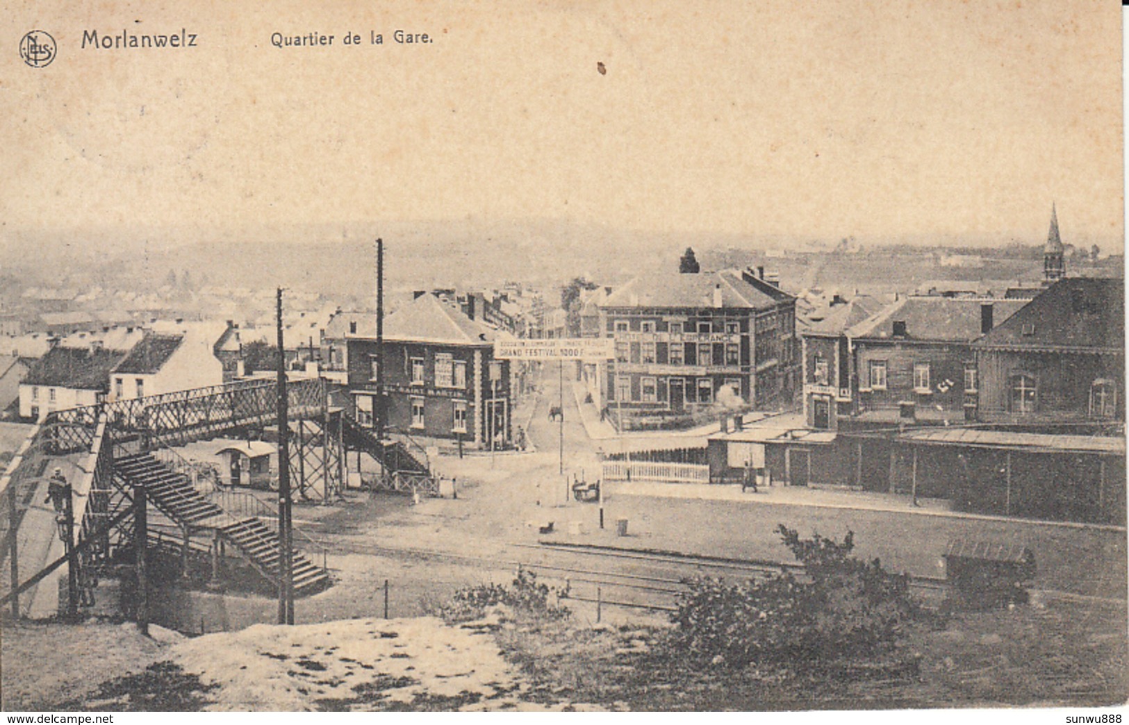 Morlanwelz - Quartier De La Gare (passerelle, Hôtel De L'Espérance) - Morlanwelz