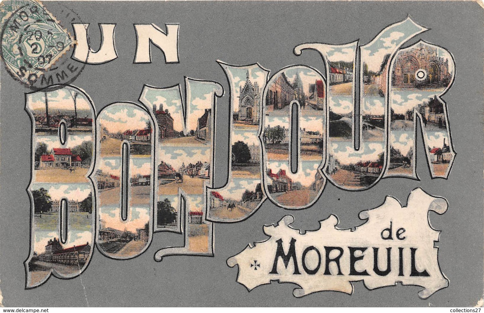 80-MOREUIL- UN BONJOUR - Moreuil