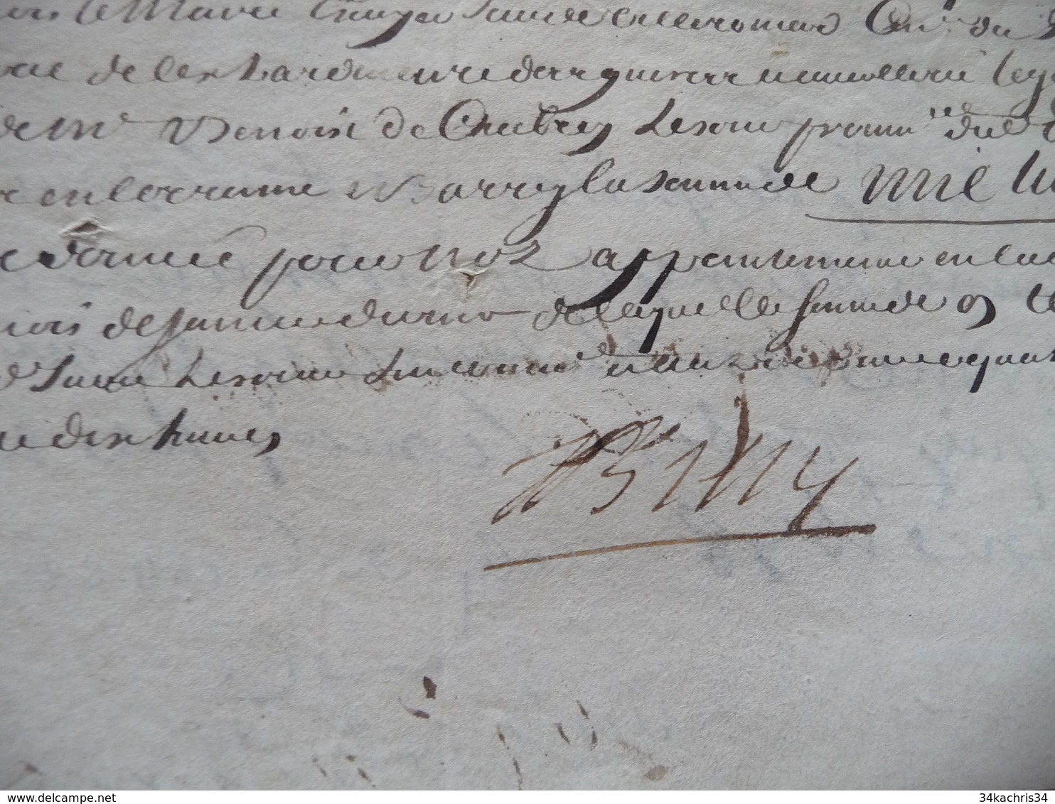 Pièce Autographe Charles De Bissy Lieutenant Des Armées Lorraine Bas Rhin 04/02/1678 Reçu - Autres & Non Classés