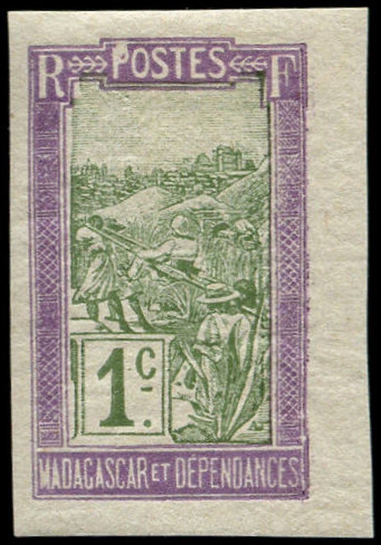 MADAGASCAR Poste * - 94b, Non Dentelé: 1c. Violet Et Olive - Cote: 100 - Autres & Non Classés