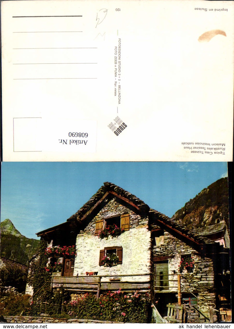 608690,Bellinzona Tipica Casa Ticinese Rustikales Tessiner Haus Tessin Switzerland - Sonstige & Ohne Zuordnung