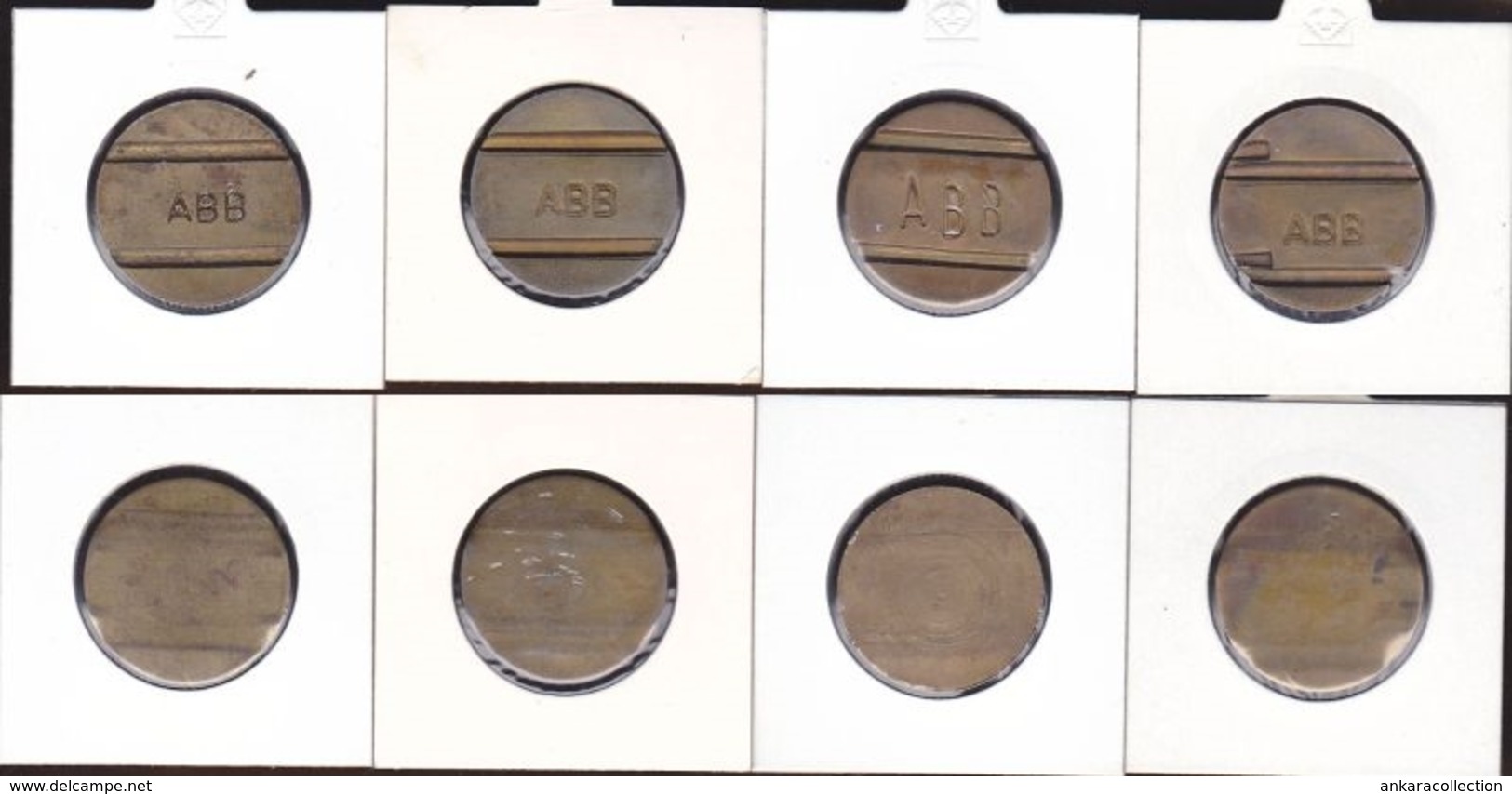 AC - ANKARA METROPOLITAN MUNICIPALTY PARKING TOKENS 4 DIFFERENT BRASS TOKENS - Monedas / De Necesidad