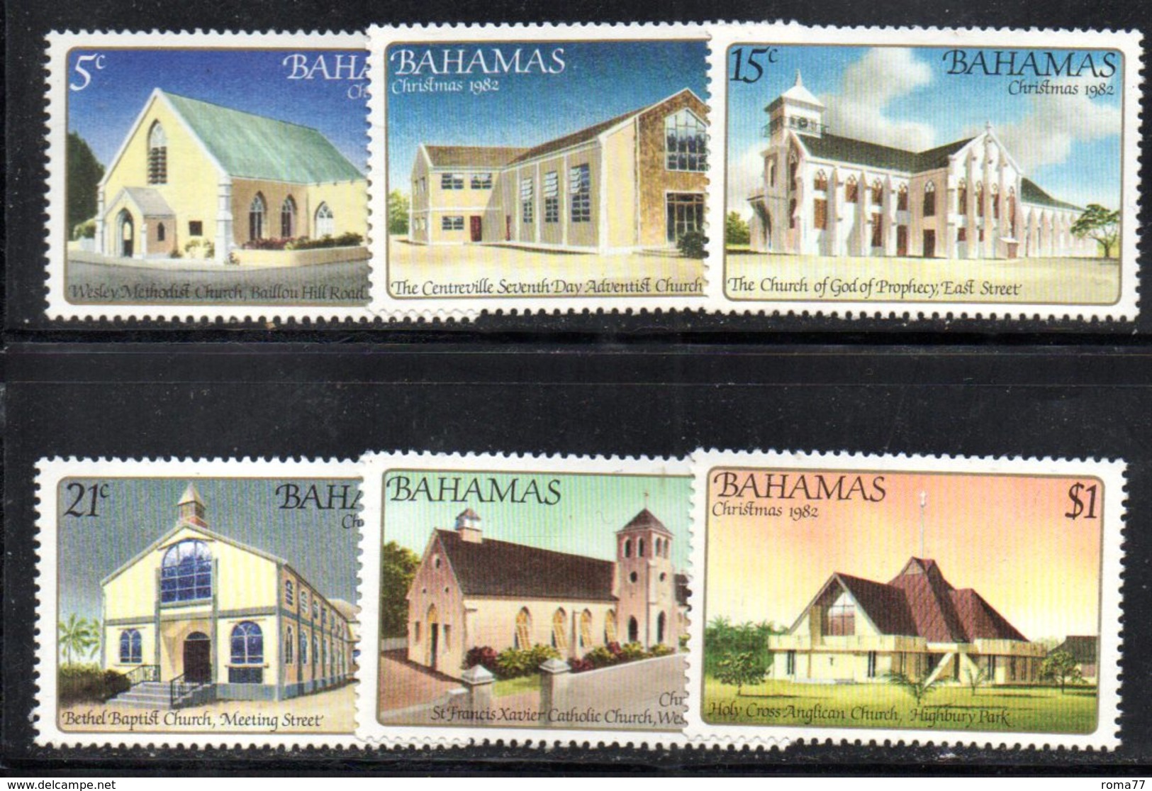 APR447 - BAHAMAS 1981 , Serie Yvert N. 522/527  ***  MNH  (2380A). Natale Christmas - Bahamas (1973-...)