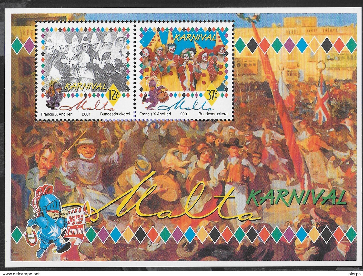 MALTA - CARNEVALE - 2001 - FOGLIETTO NUOVO** (YVERT BF 21 - MICHEL BL 21) - Carnevale