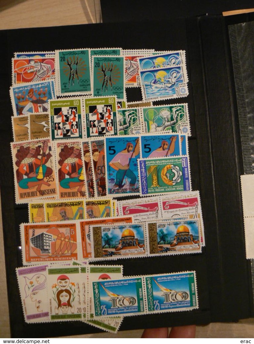 Tunisie et Algérie - Collection/stock timbres neufs ** (quelques oblitérés) - Cote +++