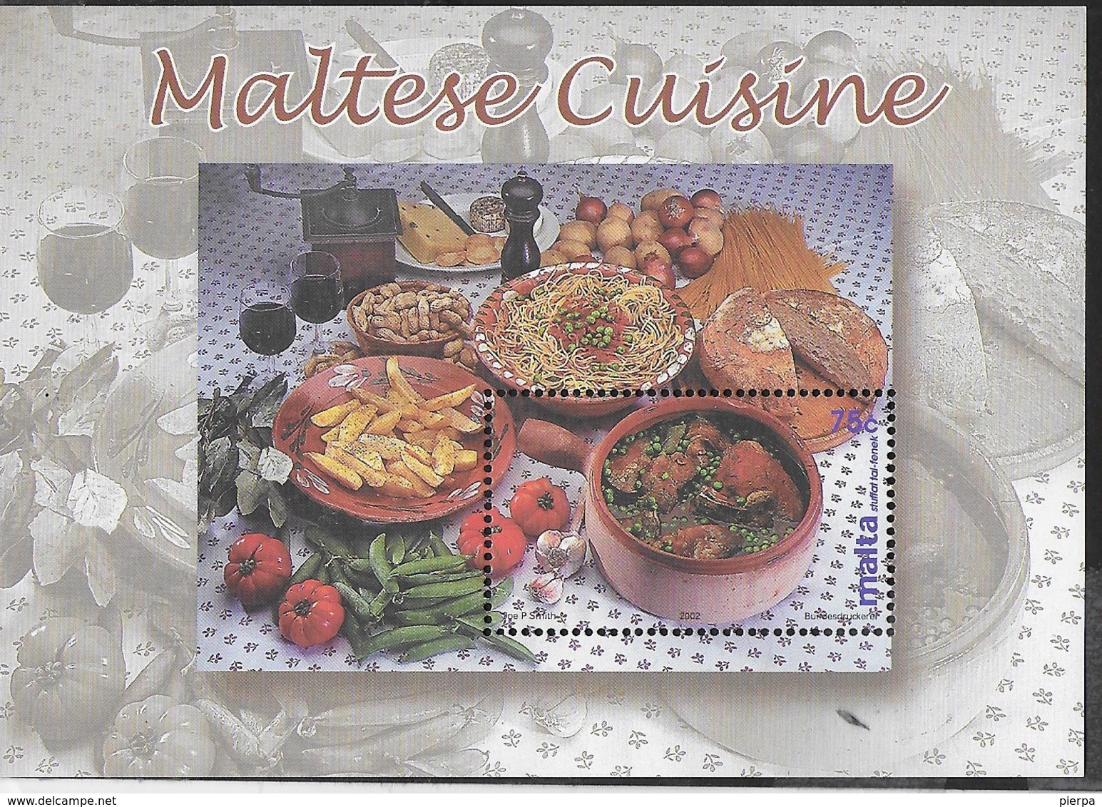 MALTA - GASTRONOMIA - FOGLIETTO NUOVO** (YVERT BF 23 - MICHEL BL 23) - Malta