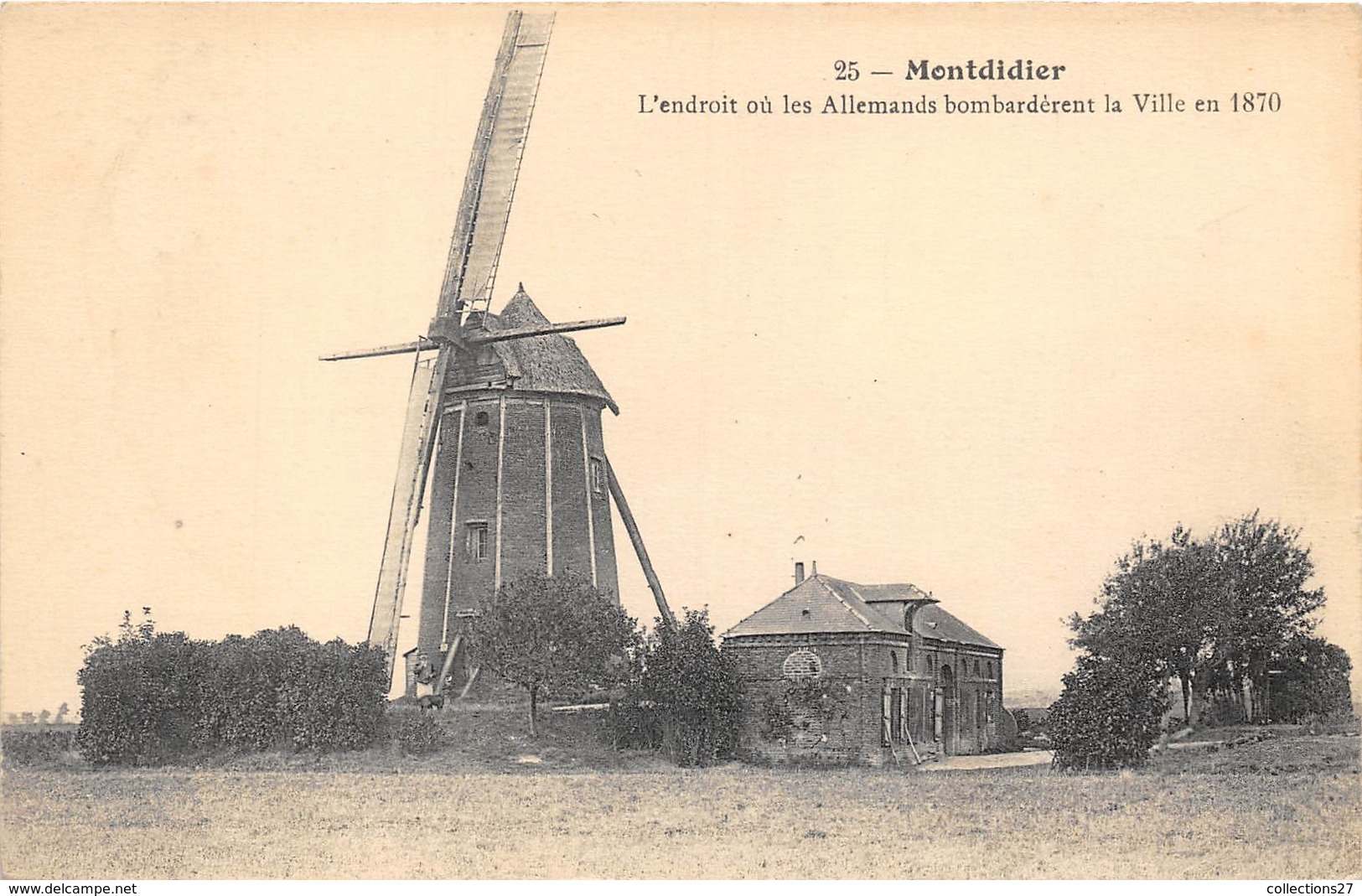 80-MONTDIDIER- L'ENDROIT OU KES ALLEMANDS BOMBARDERENT LA VILLE EN 1870 - Montdidier