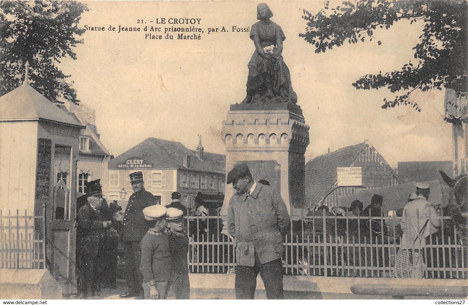 80-LE-CROTOY- STATUE DE JENNE D'ARC PRISONNIERE, PAR A FOSSE PLACE DU MARCHE - Le Crotoy