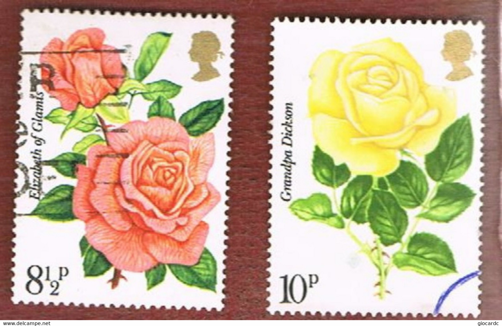 GRAN BRETAGNA (UNITED KINGDOM) -  SG 1006.1007  -  1976  NATIONAL ROSE SOCIETY   - USED° - Usati