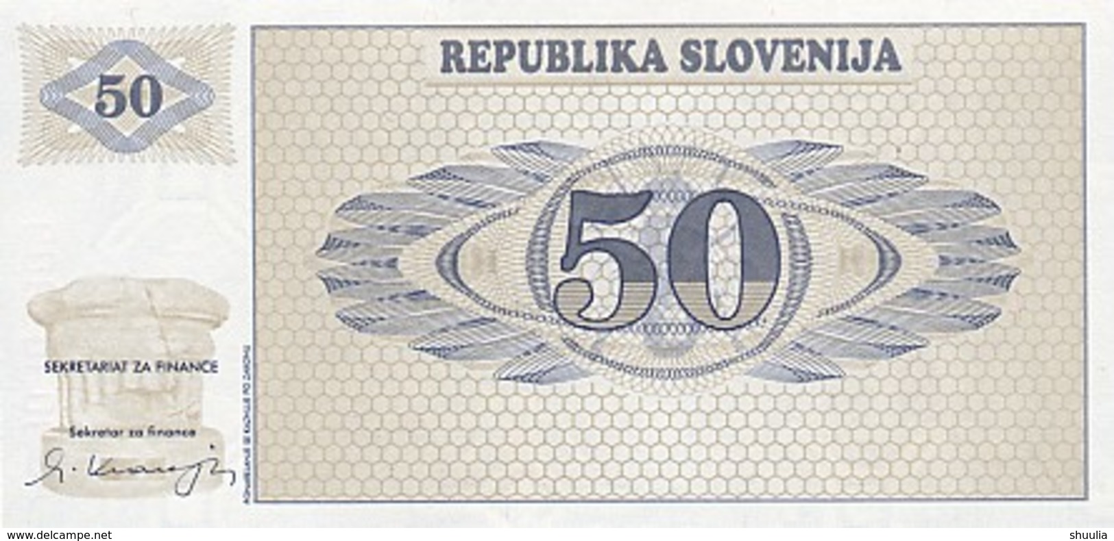 Slovenia 50 Tolar 1990 Pick 5s1 UNC - Slovénie