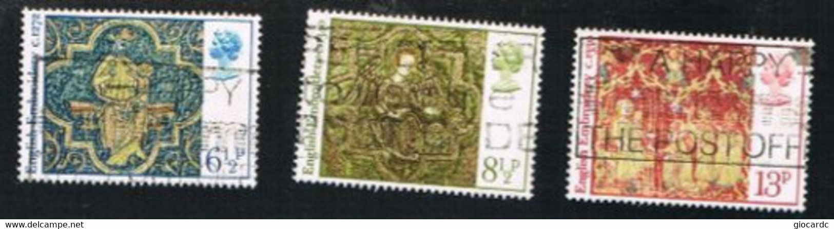 GRAN BRETAGNA (UNITED KINGDOM) -  SG 1018.1021  -  1976  CHRISTMAS   - USED° - Usati