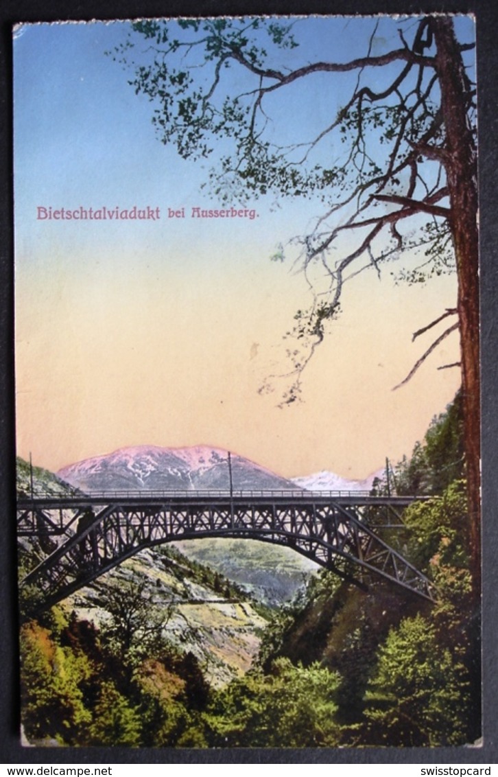 AUSSERBERG Bietschtalviadukt Bahn Bern-Lötschberg-Simplon - Ausserberg